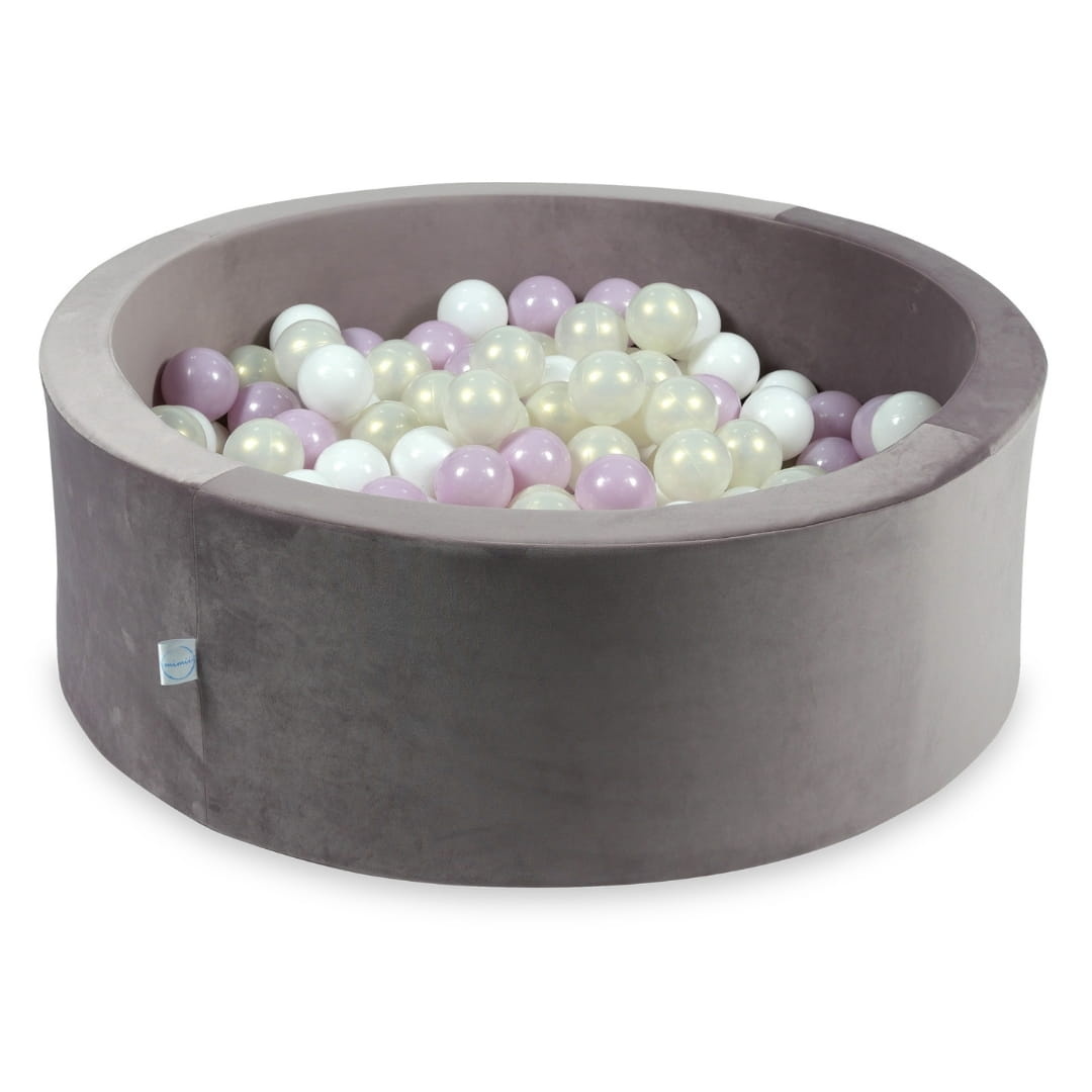 Ballenbak - 200 ballen - rond - 90x30cm - lila, multicolour