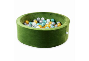 Ballenbak - 200 ballen - 90x30cm - groen, multicolour - rond