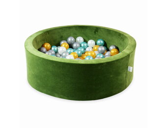 Ballenbak - 200 ballen - 90x30cm - groen, multicolour - rond