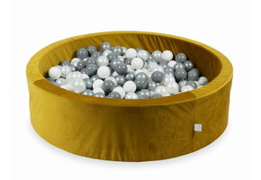 Ballenbak - 110x30cm - 400 ballen - rond - goud, multicolour
