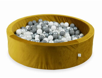 Ballenbak - 110x30cm - 400 ballen - rond - goud, multicolour
