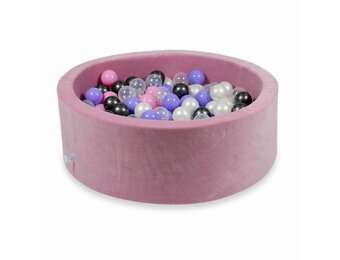 Ballenbak - rond - 200 ballen - 90x30cm - roze, multicolour
