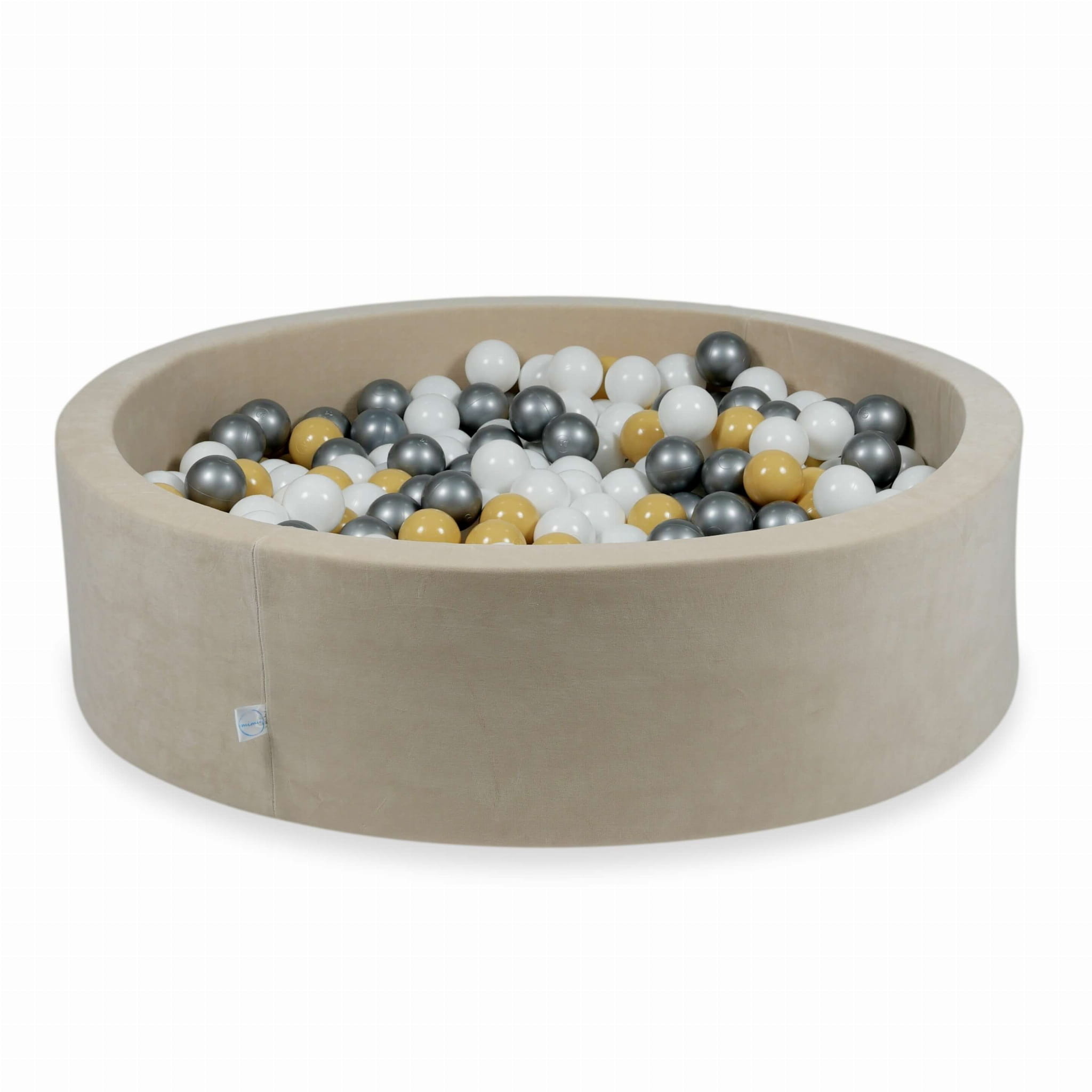 Ballenbak - 400 ballen - 110x30cm - beige, multicolour - rond
