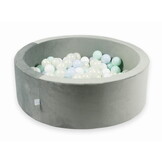 Ballenbak - 200 ballen - rond - 90x30cm - grijs, multicolour