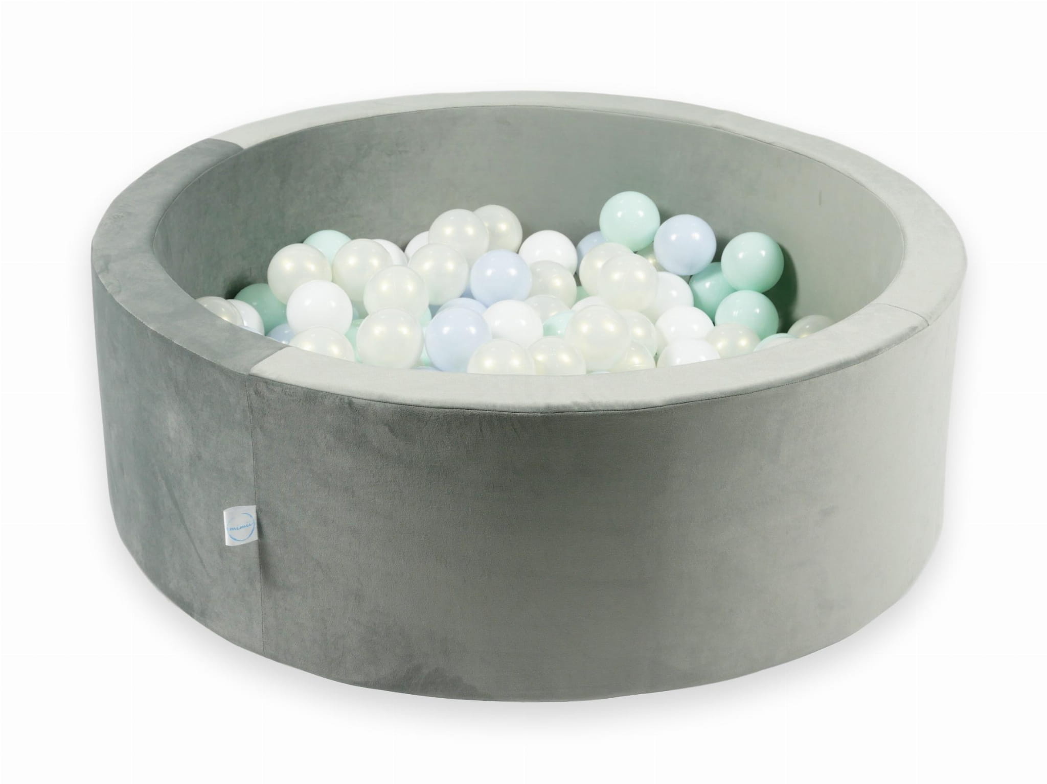 Ballenbak - 200 ballen - rond - 90x30cm - grijs, multicolour