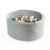 Ballenbak - 300 ballen - 90x40cm - rond - grijs, multicolour