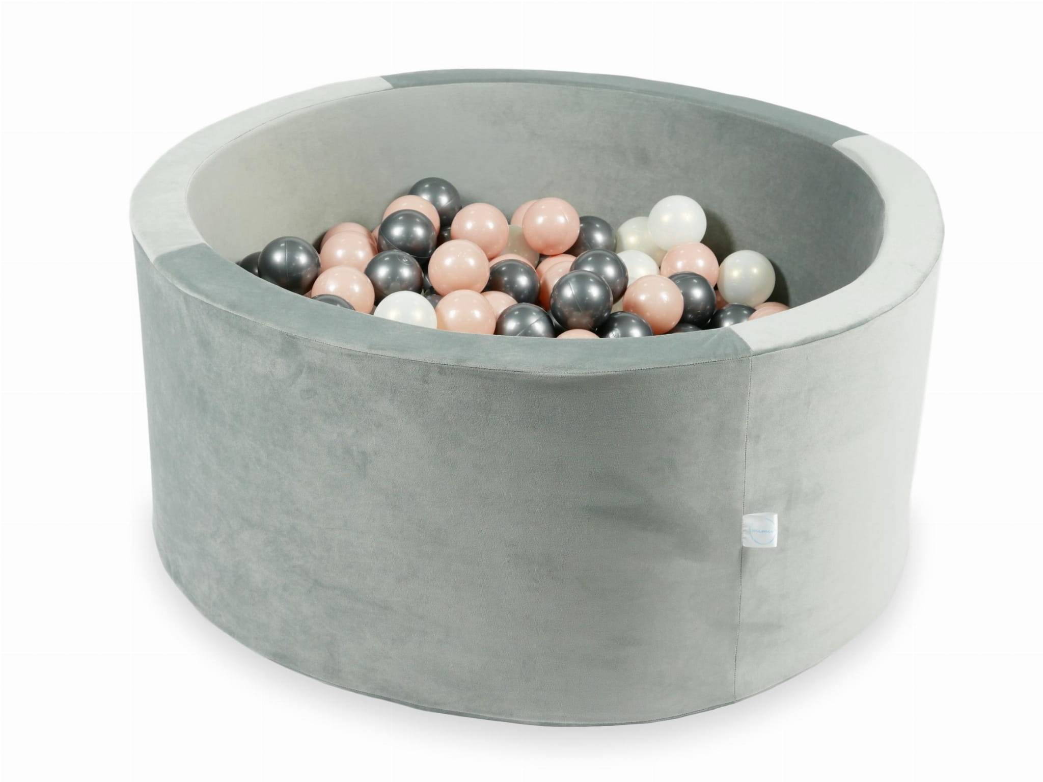 Ballenbak - 300 ballen - 90x40cm - rond - grijs, multicolour