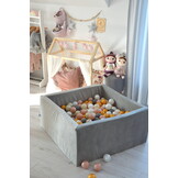 Ballenbak - 400 ballen - 90x90x40 cm - vierkant - grijs