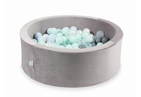 Ballenbak - 200 ballen - 90x30cm - lila, multicolour - rond