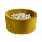 Ballenbak - 300 ballen - 90x40cm - rond - goud, multicolour