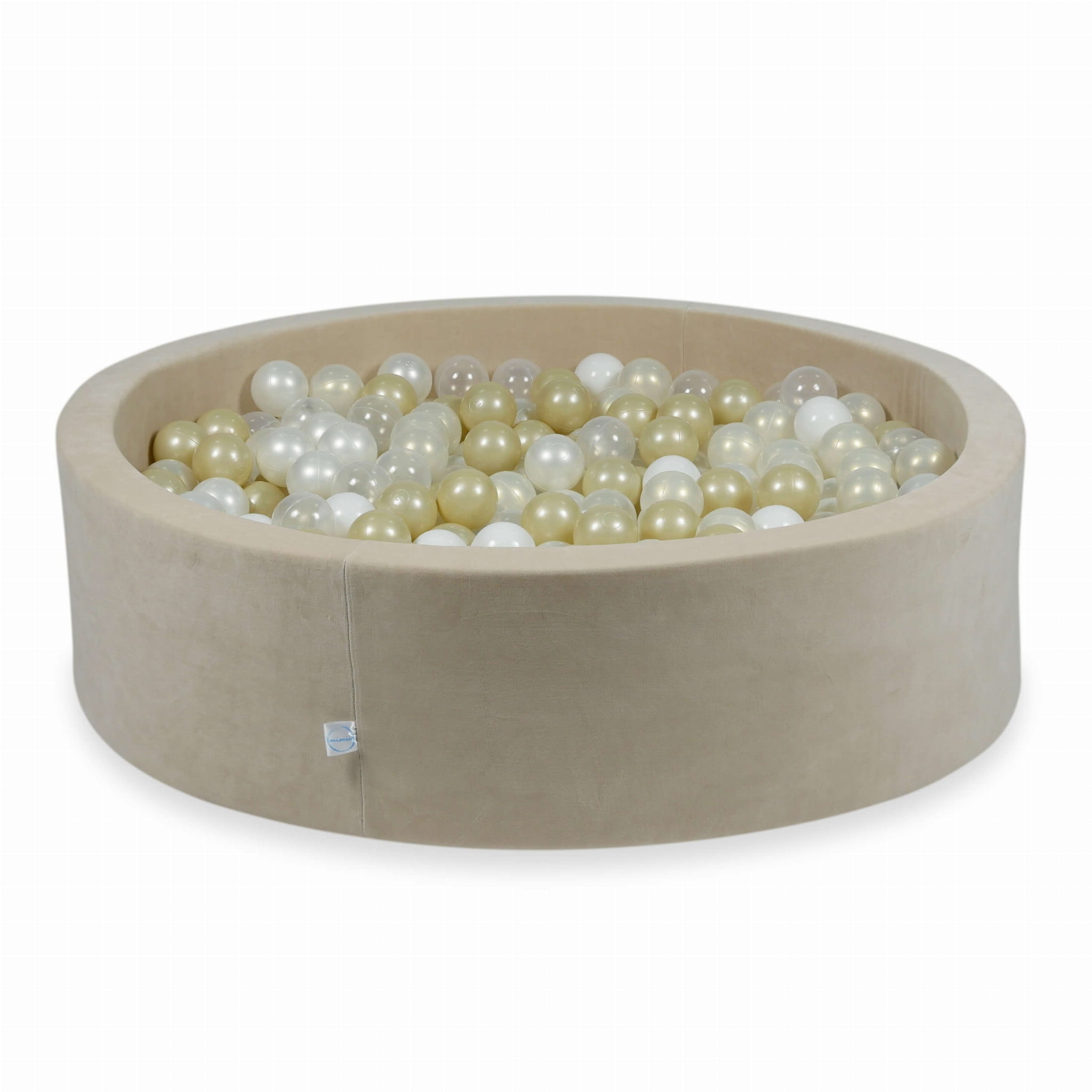 Ballenbak - 400 ballen - 110x30cm - rond - beige, multicolour