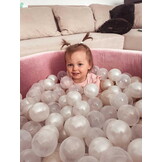 Ballenbak - 300 ballen - 90x40cm - rond - roze, multicolour