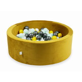 Ballenbak - 90x30cm - rond - 200 ballen - goud, multicolour
