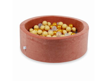 Ballenbak - 200 ballen - 90x30cm - rond - terra, multicolour