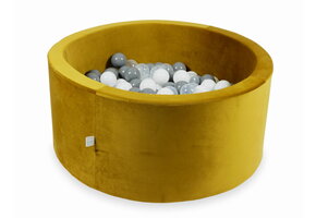 Ballenbak - goud, multicolour - 300 ballen - 90x40cm - rond