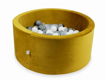 Ballenbak - goud, multicolour - 300 ballen - 90x40cm - rond