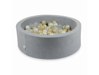 Ballenbak - 90x30cm - rond - 200 ballen - grijs, multicolour