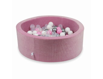 Ballenbak - 200 ballen - 90x30cm - roze, multicolour - rond