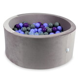 Ballenbak - 90x40cm - rond - lila, multicolour - 300 ballen