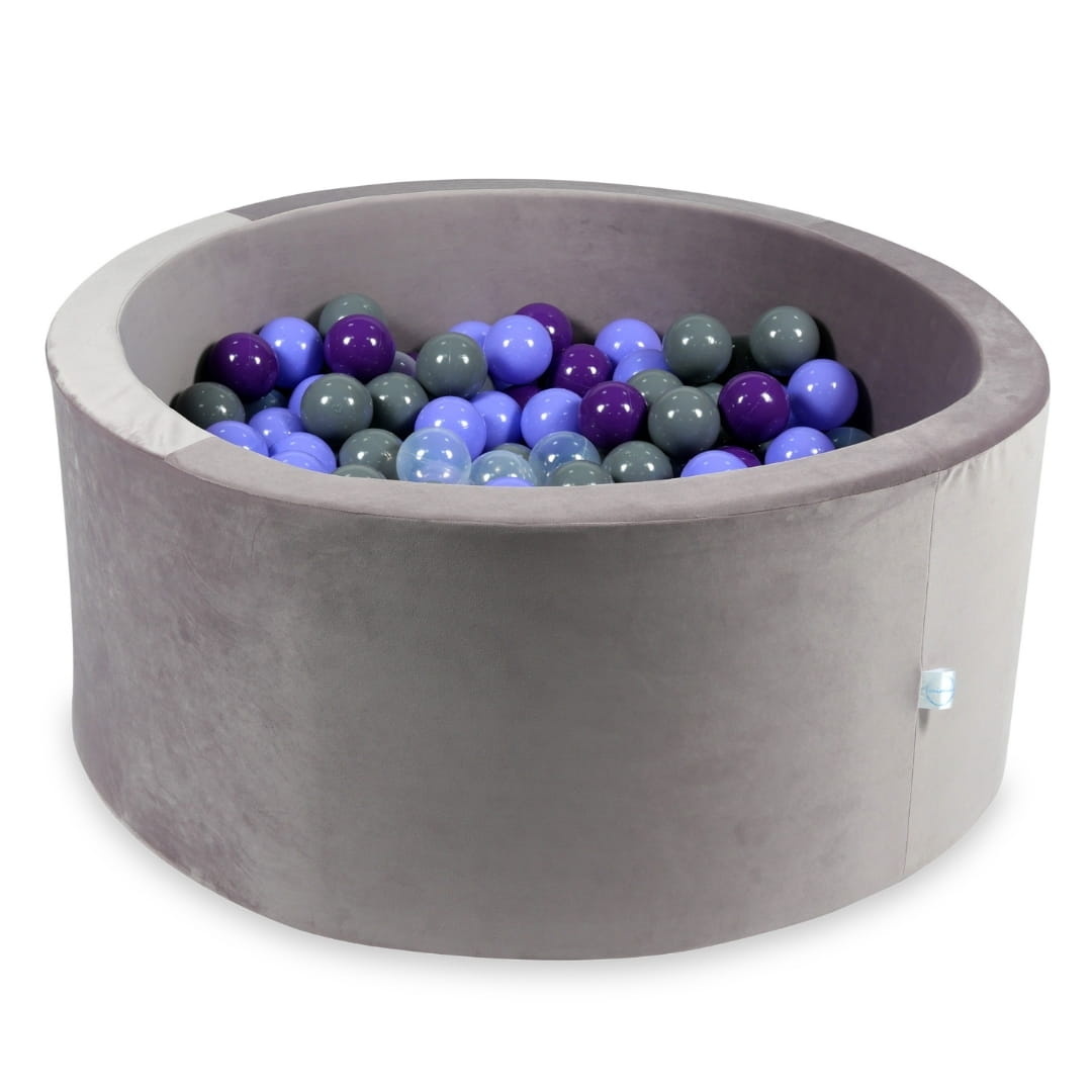 Ballenbak - 90x40cm - rond - lila, multicolour - 300 ballen