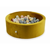 Ballenbak - rond - 200 ballen - 90x30cm - goud, multicolour