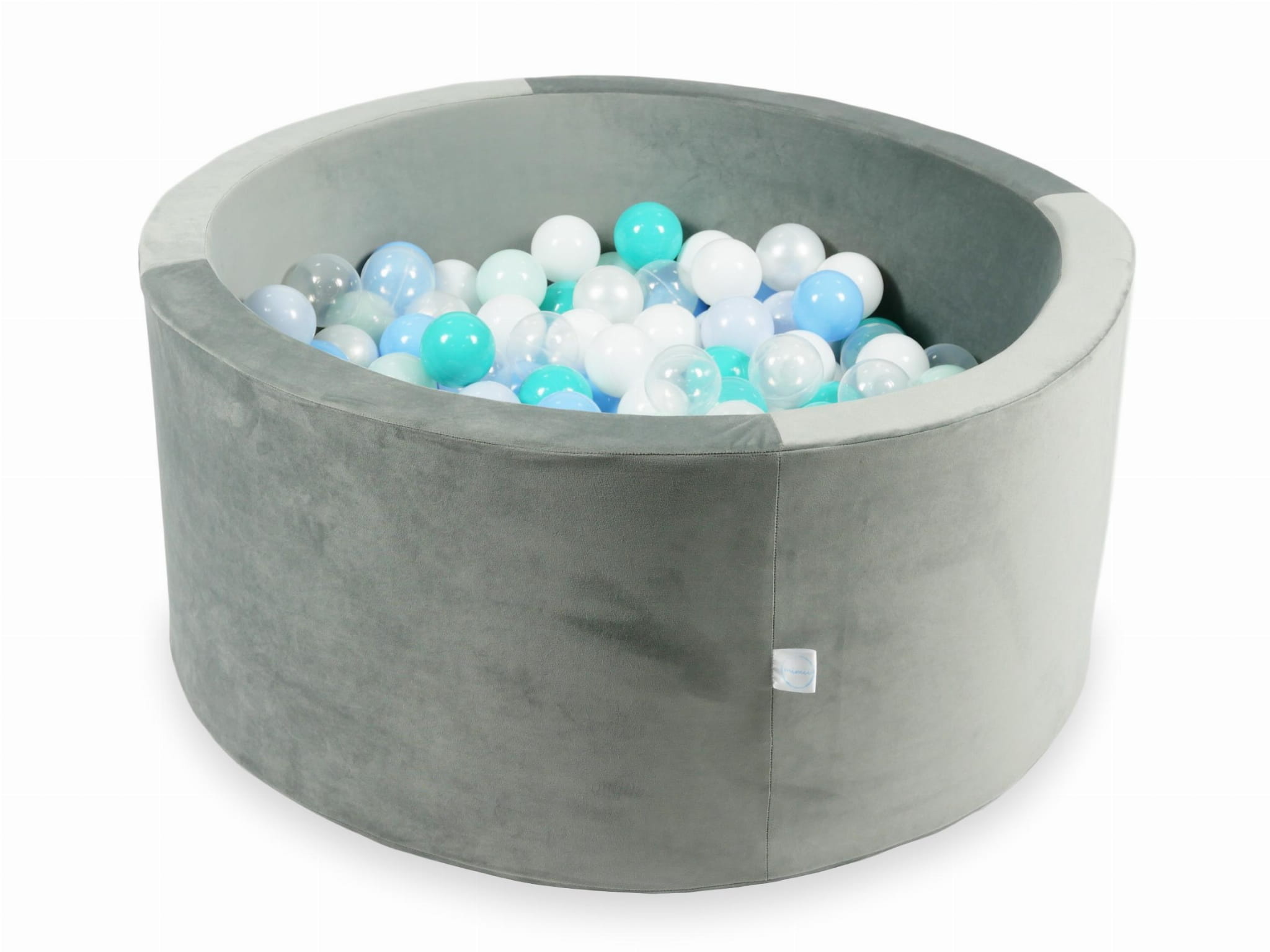 Ballenbak - 300 ballen - rond - grijs, multicolour - 90x40cm