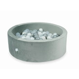 Ballenbak - 200 ballen - rond - 90x30cm - grijs, multicolour