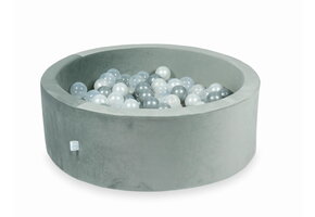 Ballenbak - 200 ballen - rond - 90x30cm - grijs, multicolour