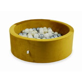 Ballenbak - 90x30cm - rond - goud, multicolour - 200 ballen