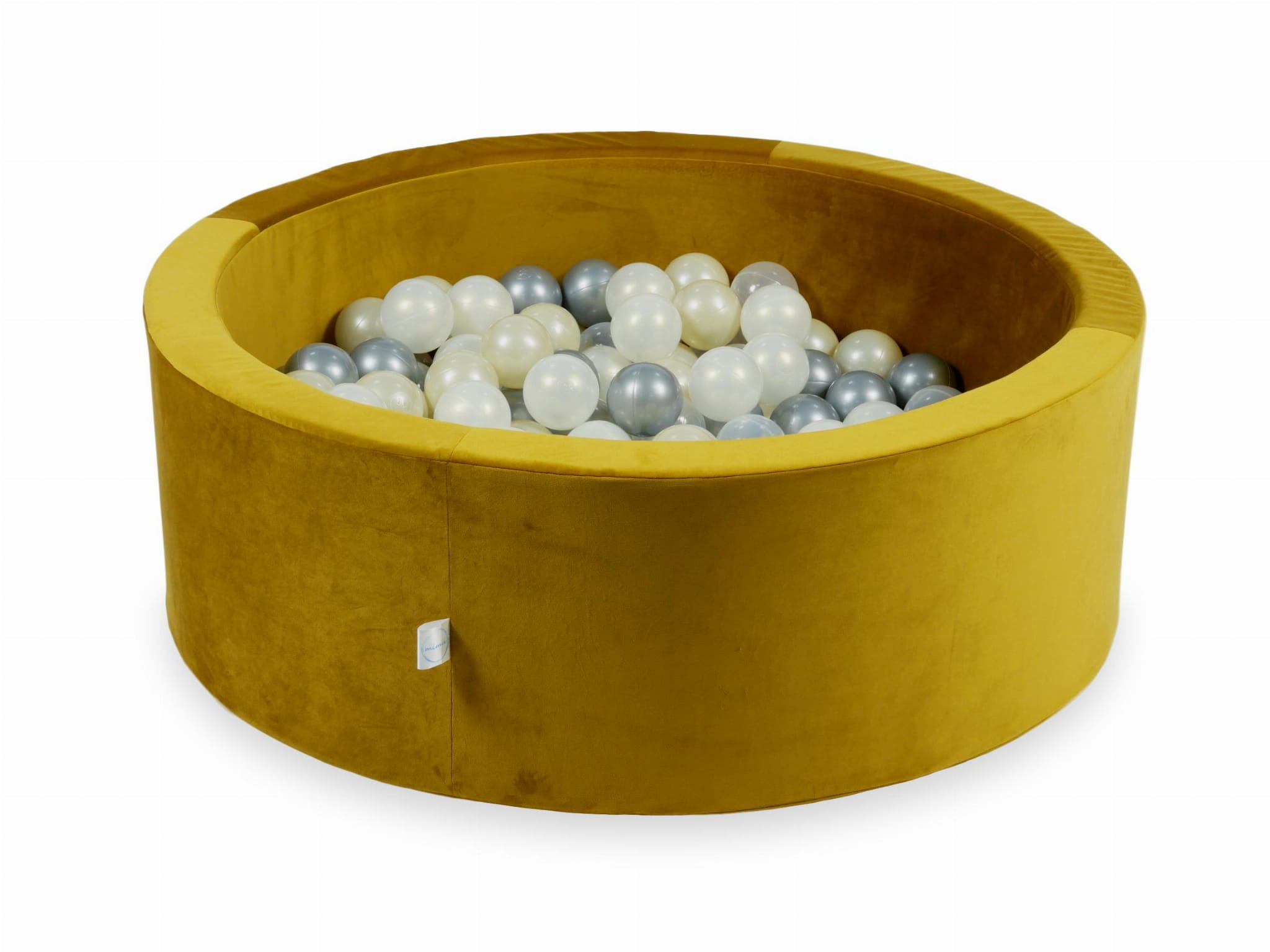 Ballenbak - 90x30cm - rond - goud, multicolour - 200 ballen