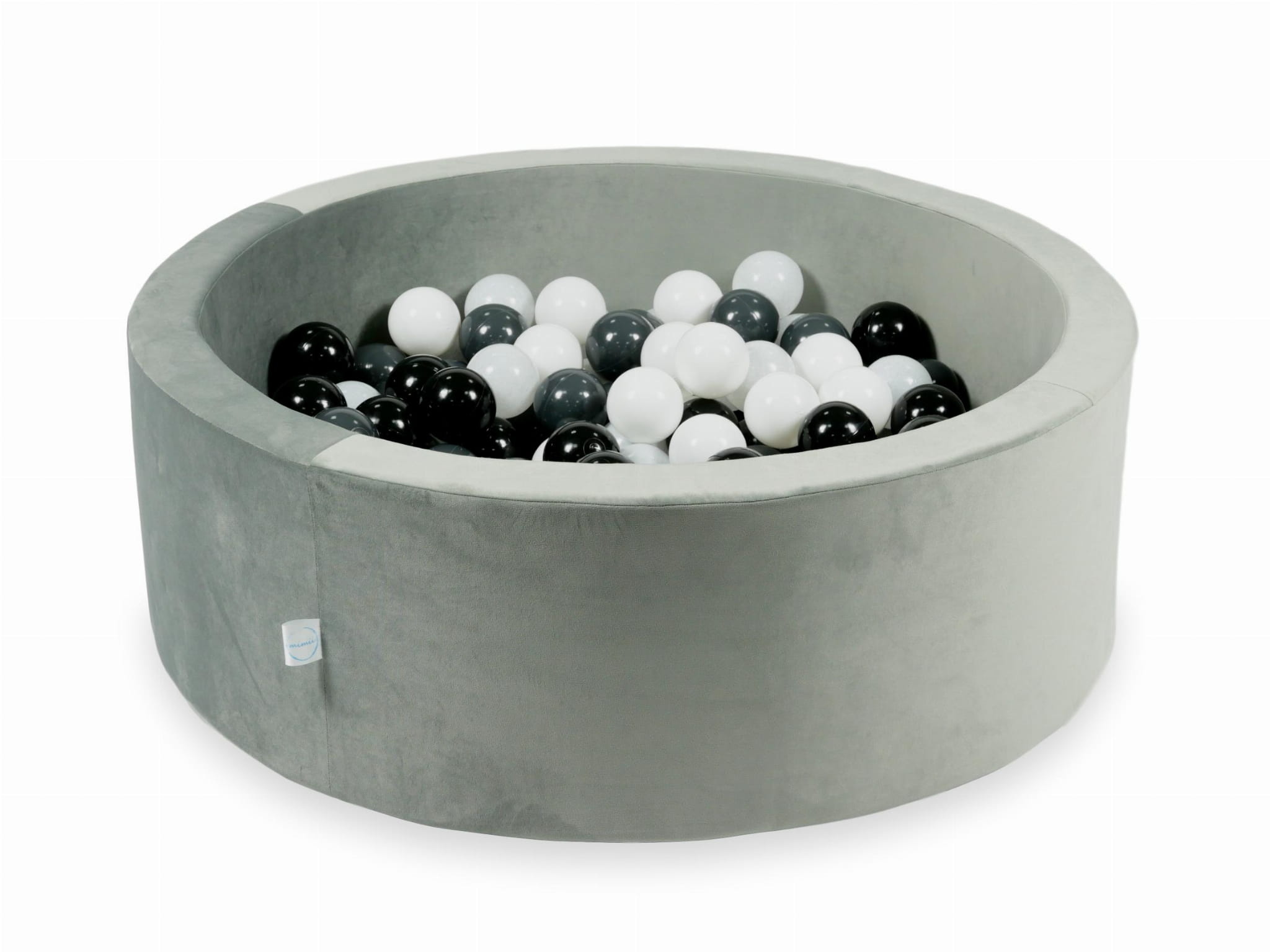 Ballenbak - rond - 200 ballen - 90x30cm - grijs, multicolour