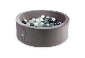 Ballenbak - rond - 200 ballen - 90x30cm - lila, multicolour