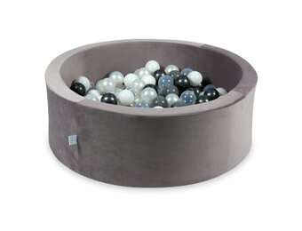 Ballenbak - rond - 200 ballen - 90x30cm - lila, multicolour