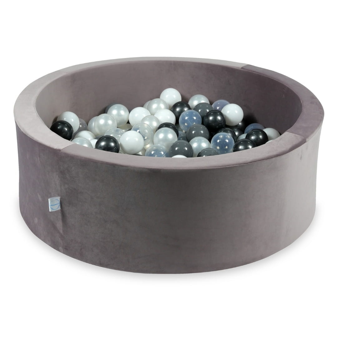Ballenbak - rond - 200 ballen - 90x30cm - lila, multicolour