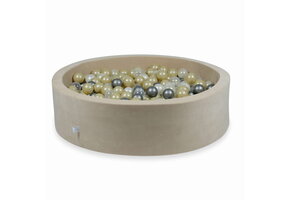 Ballenbak - 400 ballen - rond - 110x30cm - beige, multicolour