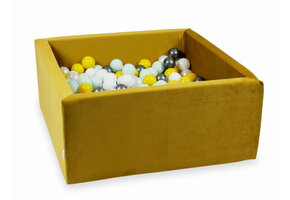 Ballenbak - 400 ballen - 90x90x40 cm - vierkant - goud