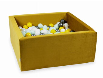 Ballenbak - 400 ballen - 90x90x40 cm - vierkant - goud