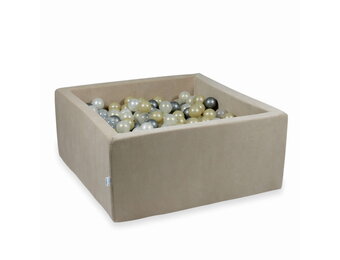 Ballenbak - 400 ballen - 90x90x40 cm - vierkant - beige