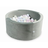 Ballenbak - 300 ballen - rond - 90x40cm - grijs, multicolour