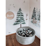 Ballenbak - 300 ballen - rond - 90x40cm - grijs, multicolour