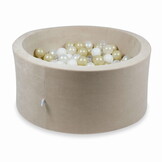 Ballenbak - 300 ballen - 90x40cm - rond - beige, multicolour