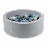 Ballenbak - 200 ballen - 90x30cm - rond - grijs, multicolour