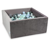 Ballenbak - 400 ballen - 90x90x40 cm - lila - vierkant