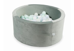 Ballenbak - 300 ballen - 90x40cm - grijs, multicolour - rond