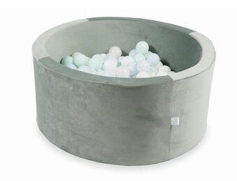 Ballenbak - 300 ballen - 90x40cm - grijs, multicolour - rond