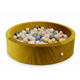 Ballenbak - 400 ballen - rond - 110x30cm - goud, multicolour
