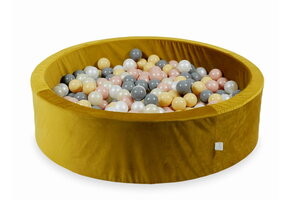 Ballenbak - 400 ballen - rond - 110x30cm - goud, multicolour