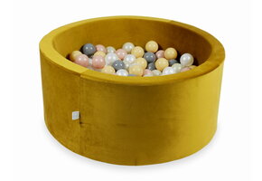 Ballenbak - goud, multicolour - rond -  300 ballen - 90x40cm