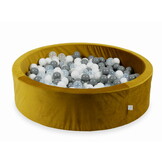 Ballenbak - 400 ballen - 110x30cm - rond - goud, multicolour