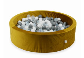 Ballenbak - 400 ballen - 110x30cm - rond - goud, multicolour